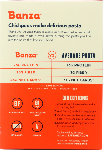 Banza Chickpea Wheels Pasta, 8 Ounce -- 6 Per Case