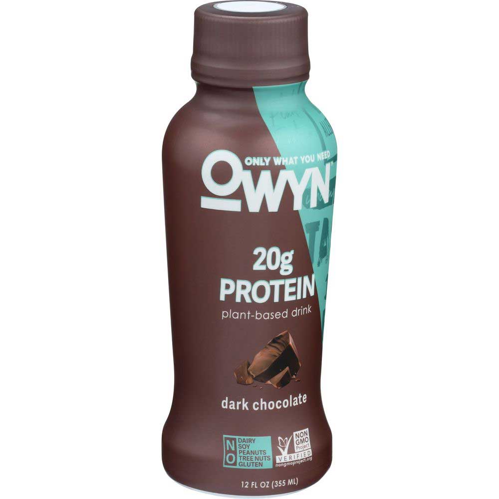 Owyn Dark Chocolate Plant Based Protein Shake, 12 Fluid Ounce -- 12 Per Case