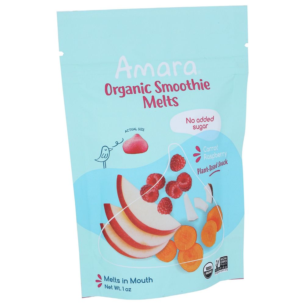 Amara Organic Carrot Raspberry Smoothie Melts, 1 Ounce -- 6 Per Case