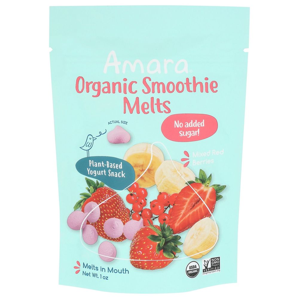Amara Organic Mixed Red Berries Smoothie Melt, 1 Ounce -- 6 Per Case