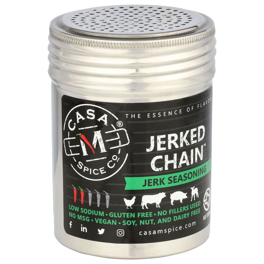 Casa M Spice Co Jerked Chain Jerk Seasoning, 5.25 Ounce Shaker -- 6 Per Case