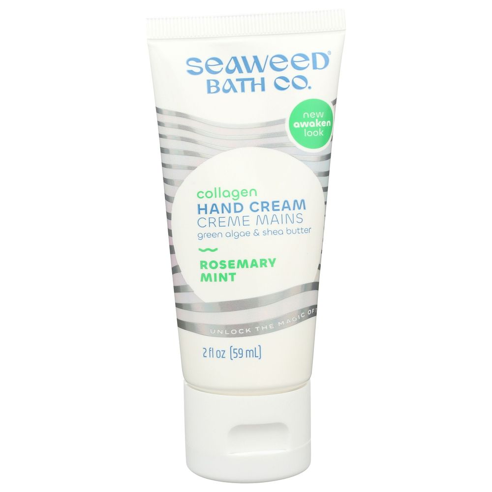 Seaweed Bath Co. Rosemary Mint Collagen Awaken Collagen Hand Cream, 2 Fluid Ounce