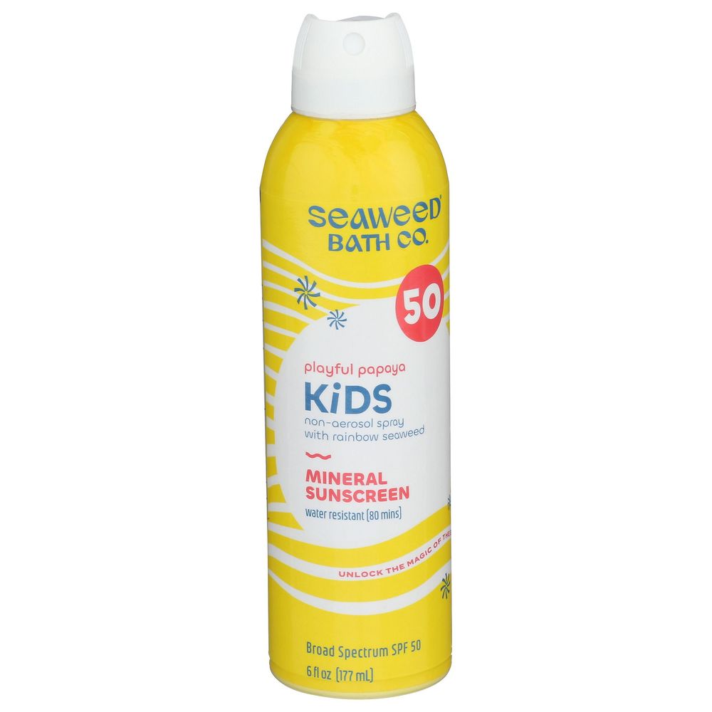 Seaweed Bath Co. Bath Co Papaya Kids Sunscreen, 6 Fluid Ounce