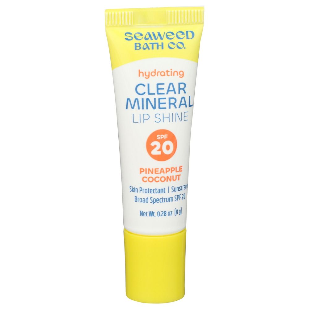 Seaweed Bath Co. Bath Co Spf 20 Clear Mineral Lip Shine, 0.28 Ounce -- 6 Per Case