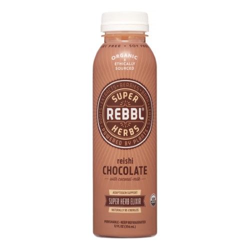 Rebbl Organic Reishi Chocolate Super Herb Elixir, 12 Fluid Ounce -- 12 Per Case