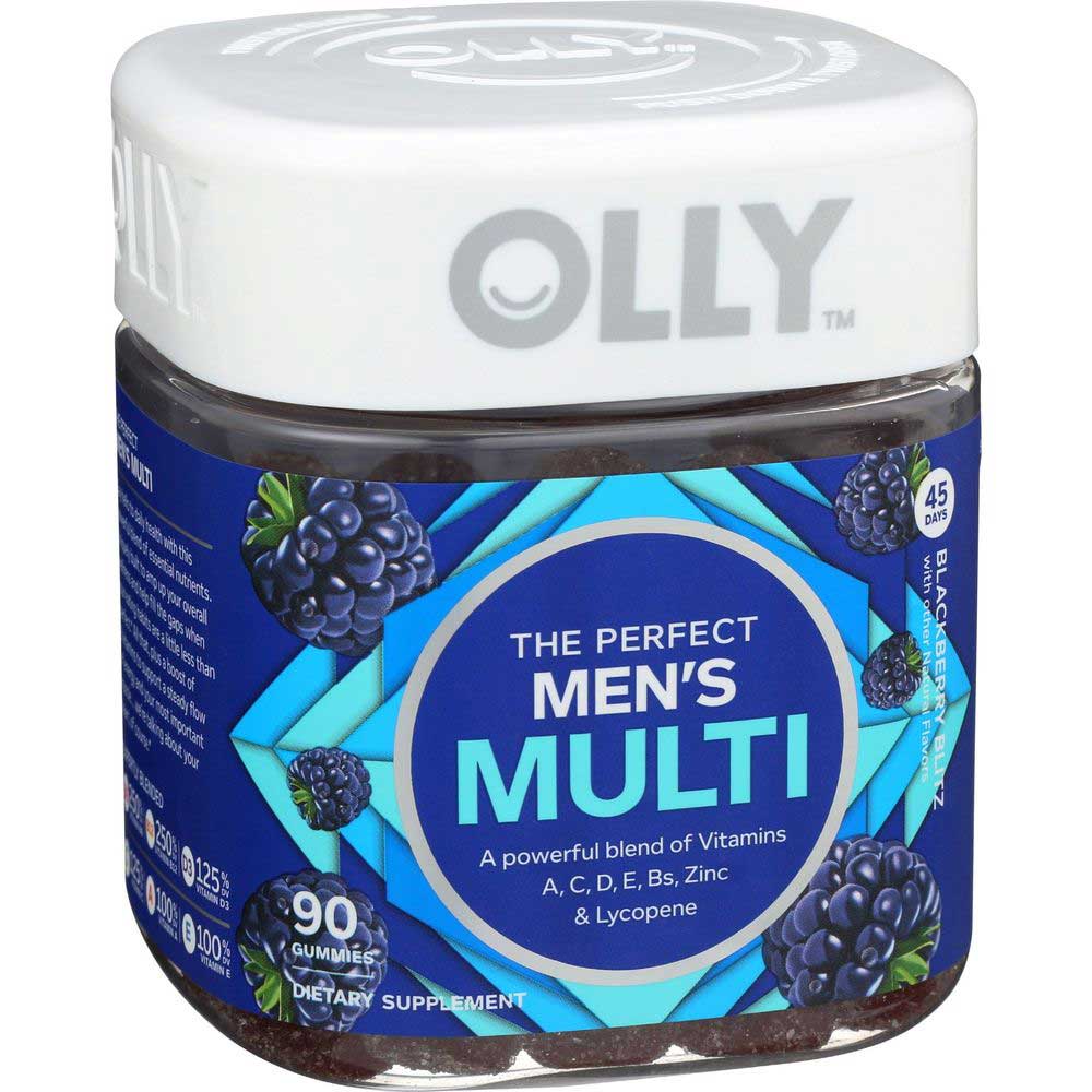 Olly The Perfect Mens Blackberry Blitz Multi Vitamin Gummies, 90 Count