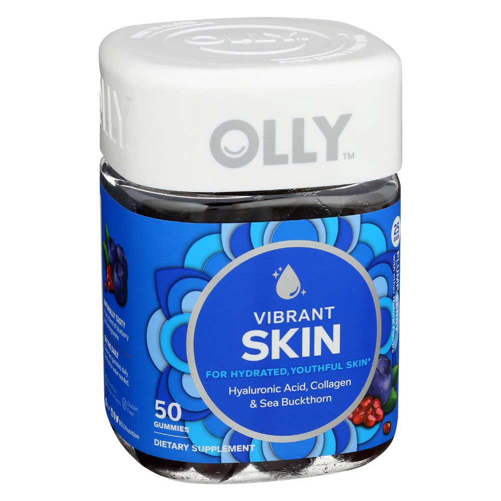 Olly Plump Berry Glowing Skin Gummy Supplement, 50 Count