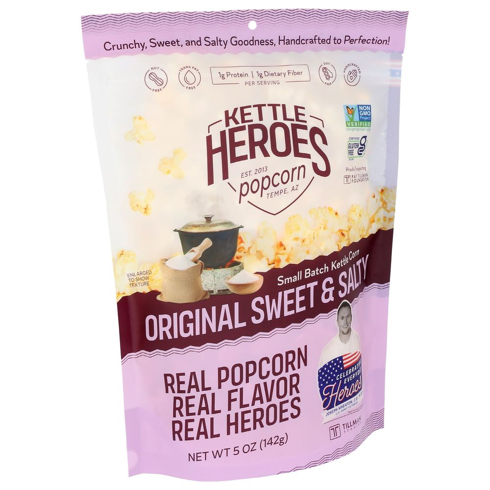 Kettle Heroes Original Sweet And Salty Kettle Corn, 5 Ounce -- 6 Per Case