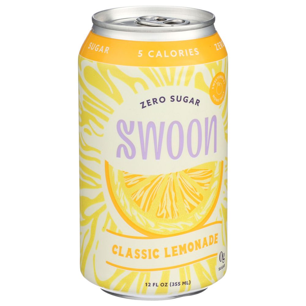 Swoon Zero Sugar Classic Lemonade, 12 Fluid Ounce -- 12 Per Case