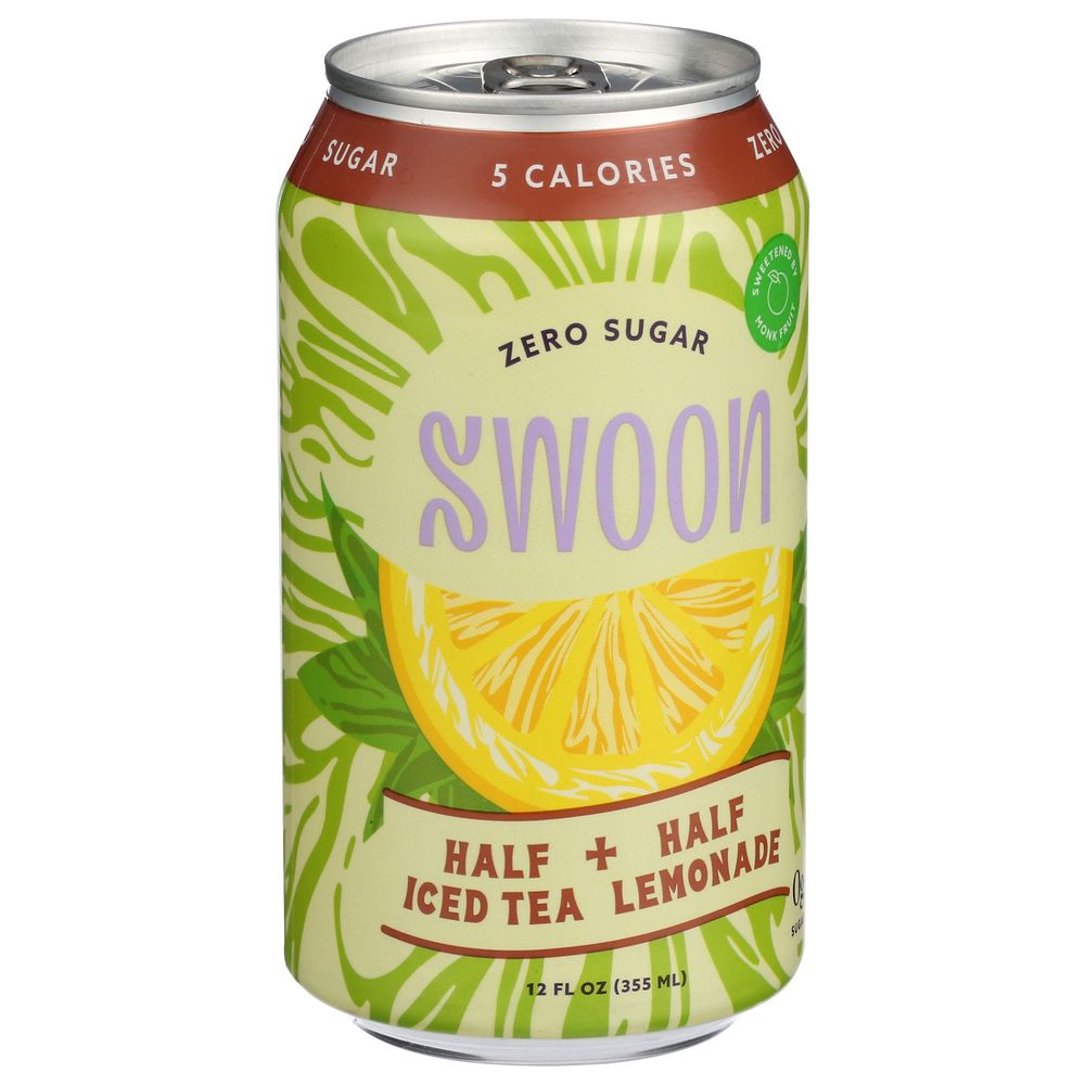 Swoon Zero Sugar Half Plus Half Iced Tea Lemonade, 12 Fluid Ounce -- 12 Per Case