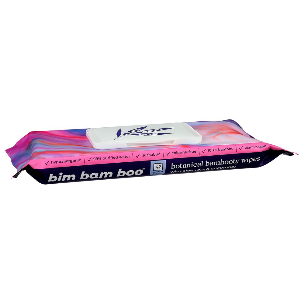 Bim Bam Boo Flushable Wet Wipes, 42 Count -- 8 Per Case
