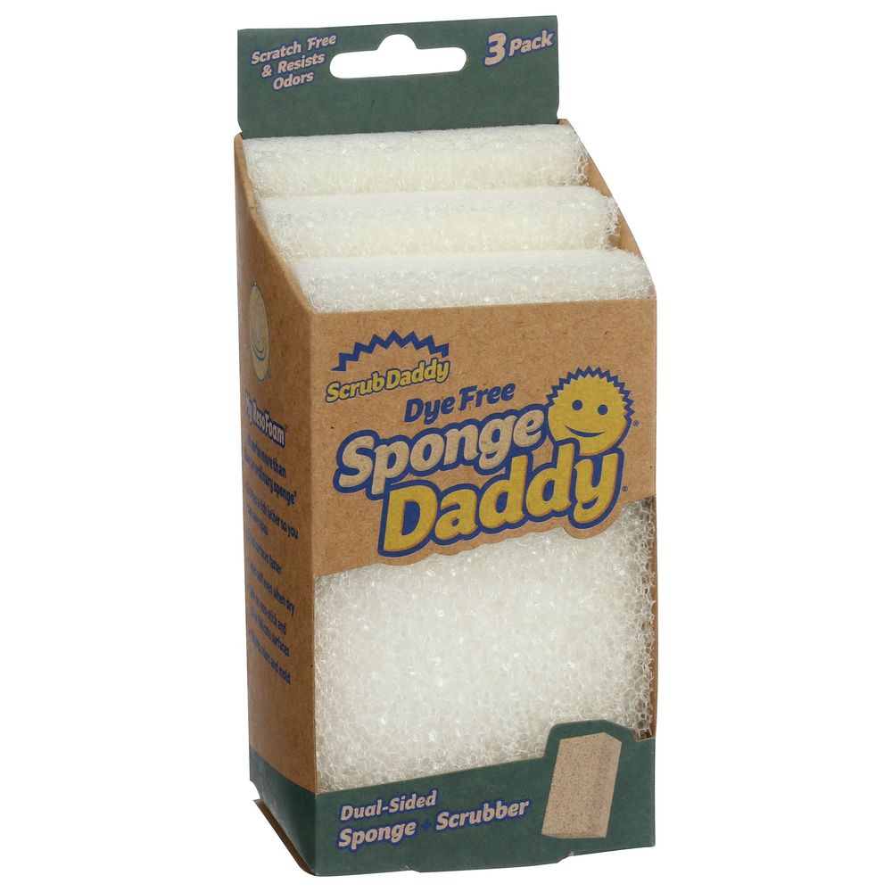 Scrub Daddy Dye Free Sponge, 3 Count -- 5 Per Case