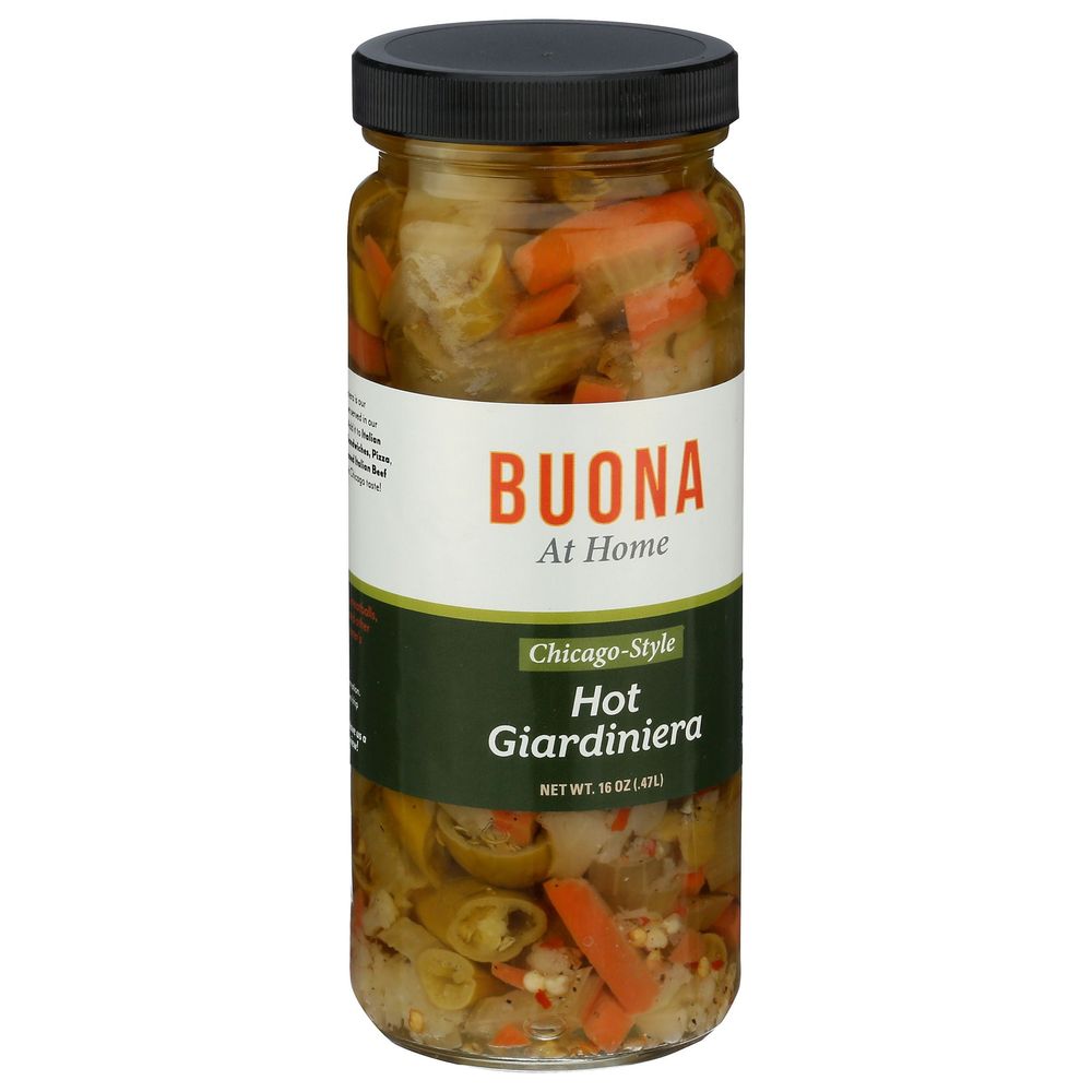 Buona Chicago Style Hot Giardiniera, 16 Ounce -- 12 Per Case