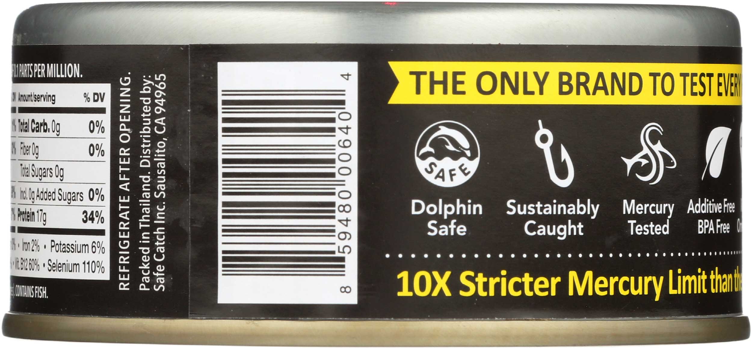 Safe Catch Elite Solid Wild Tuna Steak, 5 Ounce -- 6 Per Case