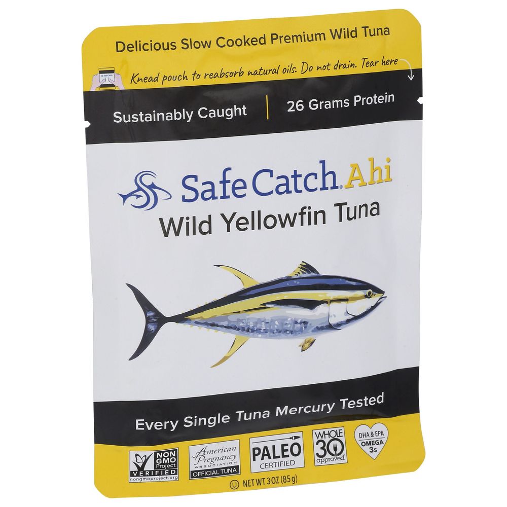 Safe Catch Ahi Wild Yellowfin Tuna, 3 Ounce -- 12 Per Case