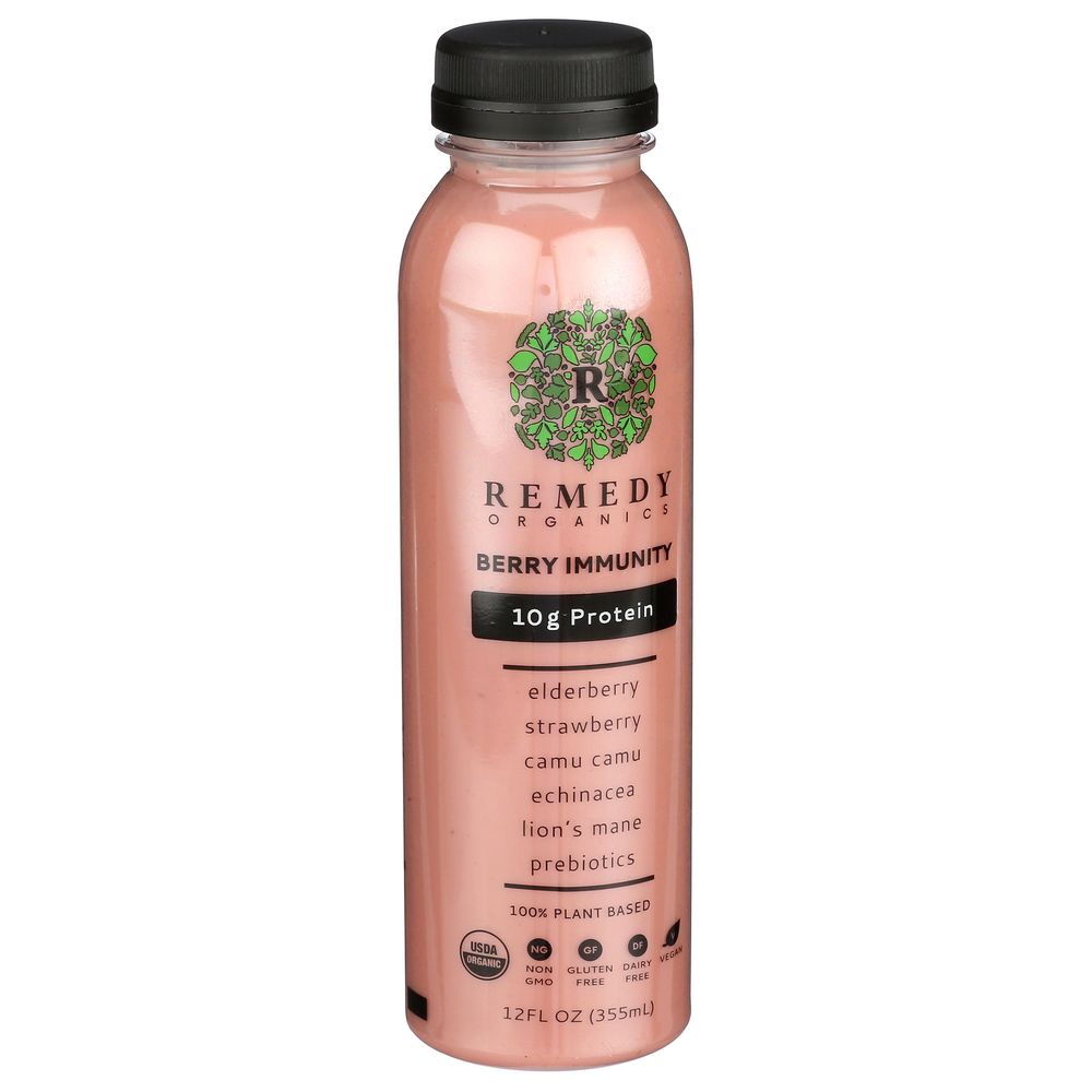 Remedy Organics Berry Immunity Protein Shake, 12 Fluid Ounce -- 6 Per Case