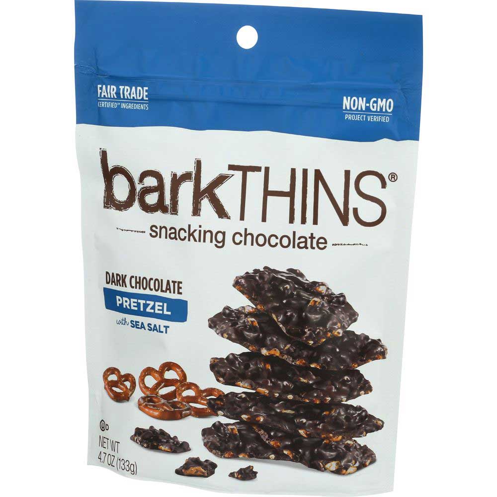 Bark Thins Pretzel With Sea Salt Dark Chocolate Snacks, 4.7 Ounce -- 12 Per Case