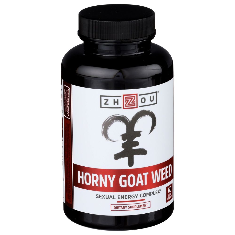 Zhou Nutrition Horny Goat Weed Sexual Energy Complex Veggie Capsules, 60 Count