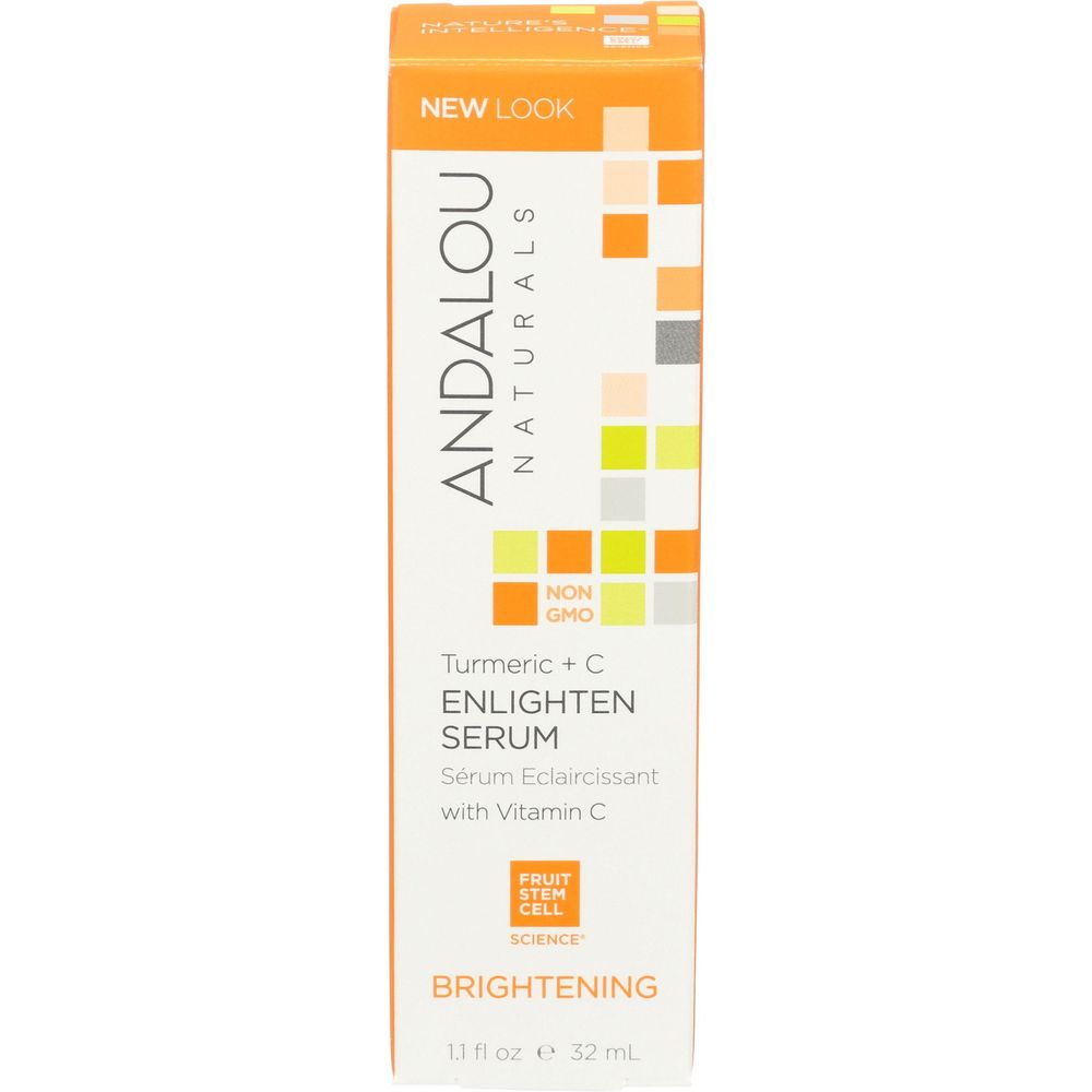Andalou Naturals Brightening Turmeric And C Enlighten Serum, 1.1 Ounce