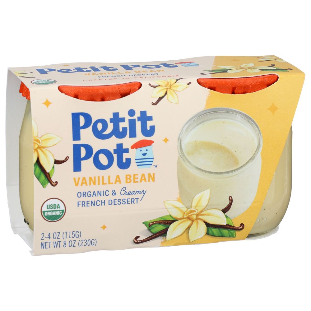 Petit Pot Organic De Cr¨me Madagascar Vanilla Bean French Dessert, 8 Ounce -- 4 Per Case