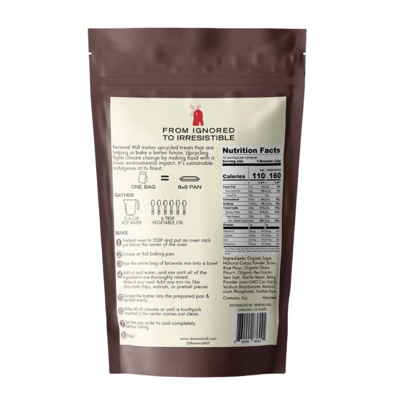 Renewal Mill Dark Chocolate Brownie Mix, 18 Ounce -- 6 Per Case