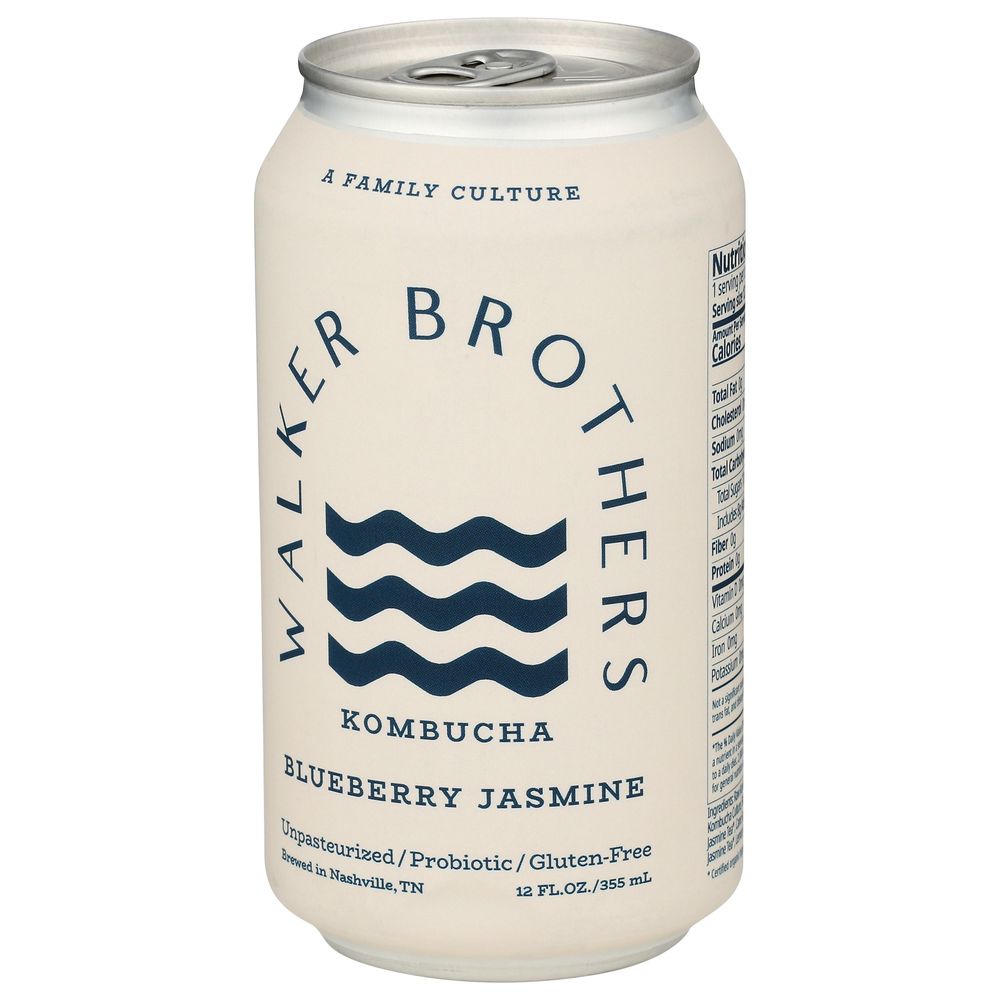 Walker Brothers Blueberry Jasmine Kombucha, 12 Fluid Ounce