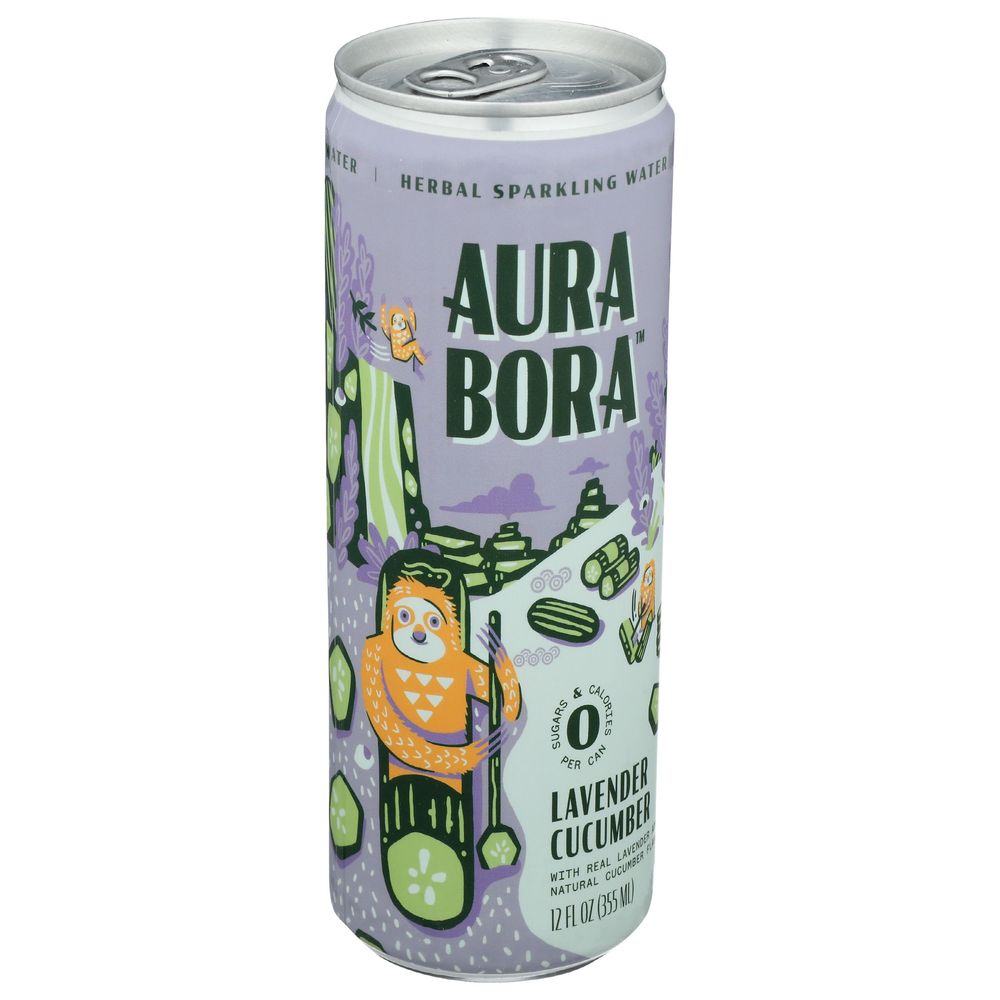 Aura Bora Lavender Cucumber Sparkling Water, 12 Fluid Ounce -- 12 Per Case