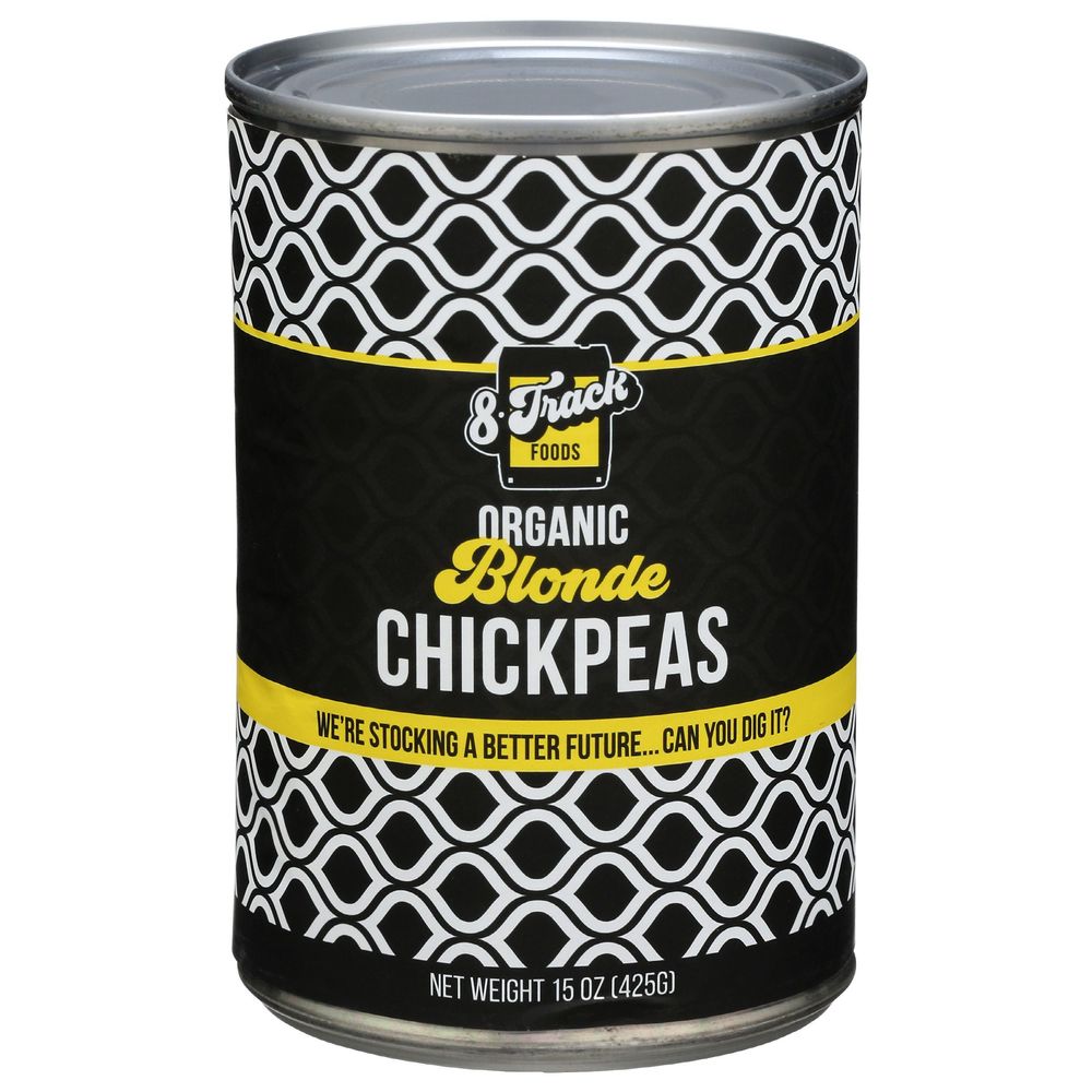 8 Track Foods Organic Blonde Chickpeas, 15 Ounce -- 12 Per Case