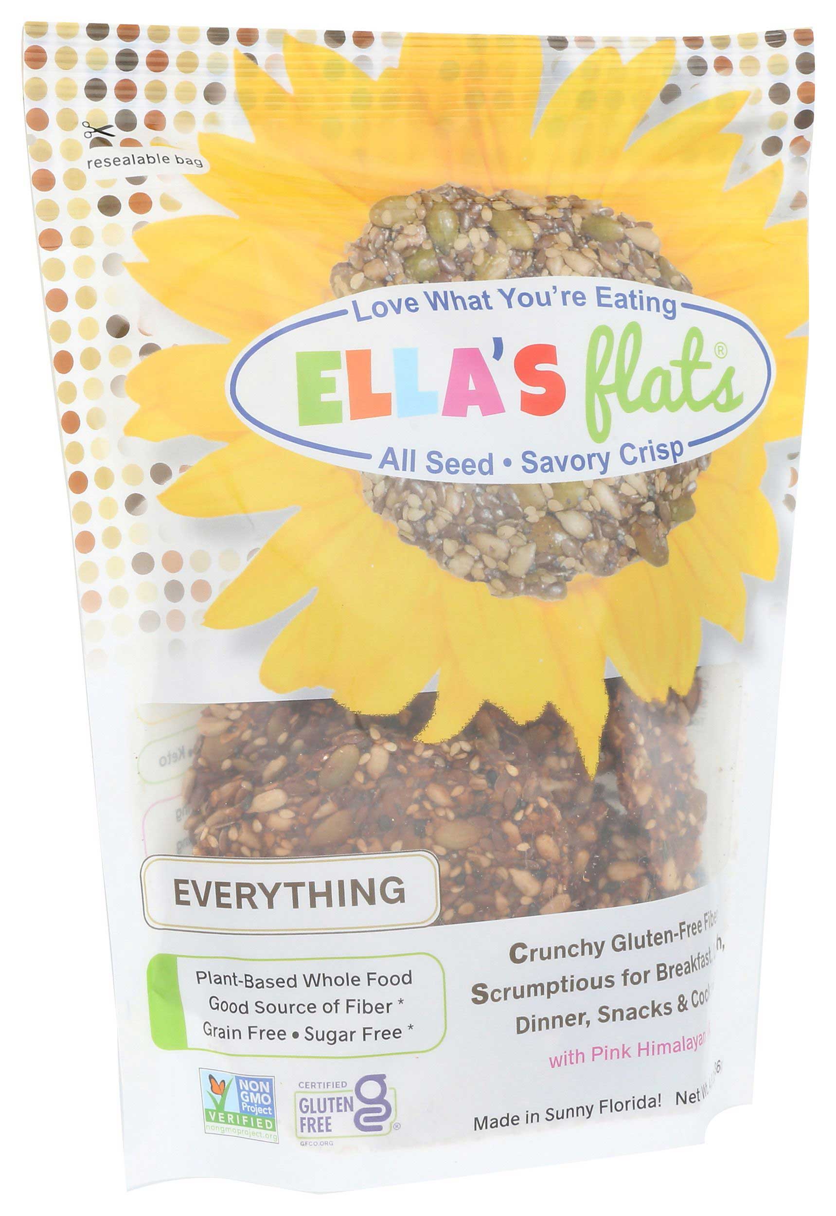 Ella's Flats Everything Crackers, 4.8 Ounce -- 6 Per Case