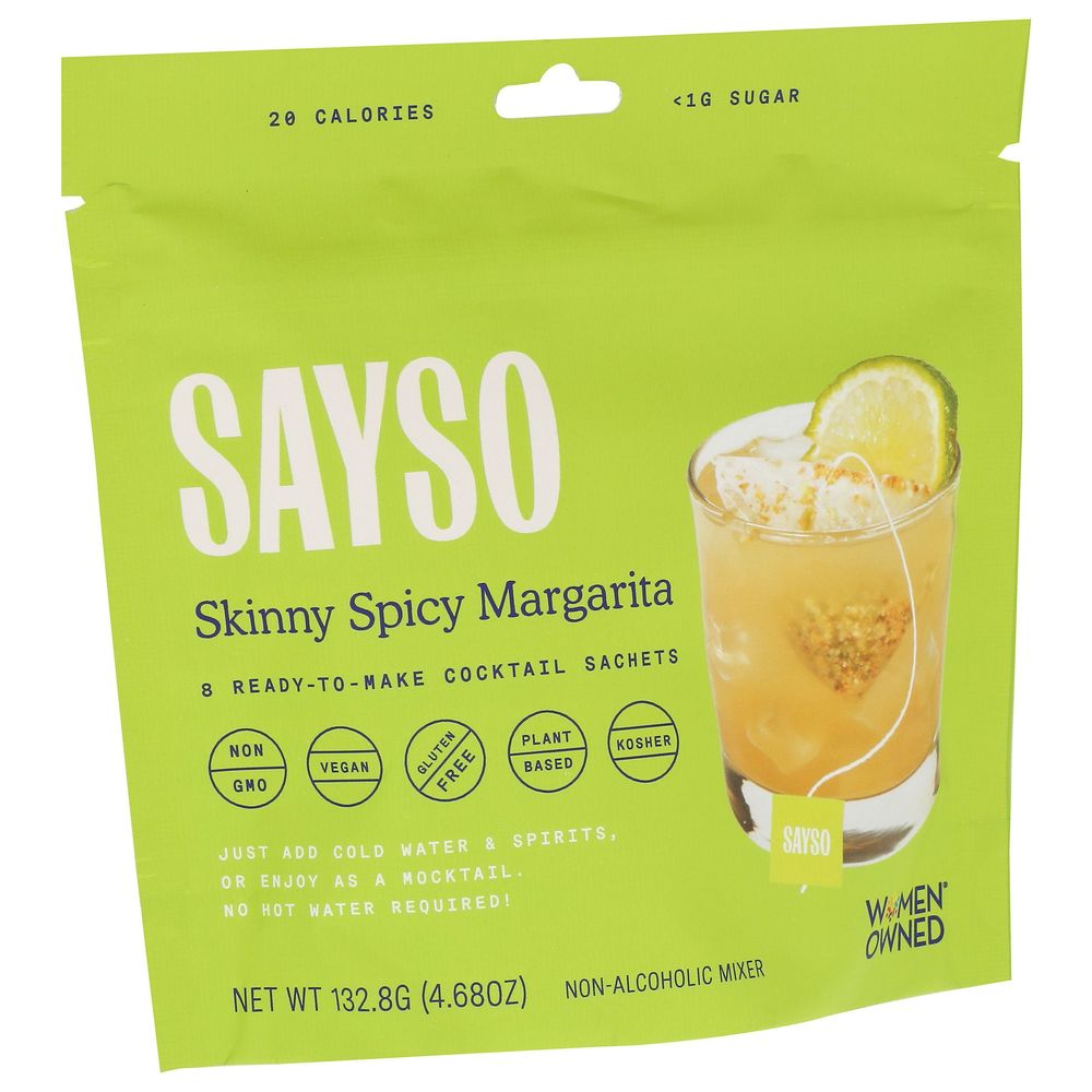 Sayso Skinny Spicy Margarita Craft Cocktail Tea Bags, 4.68 Ounce -- 6 Per Case