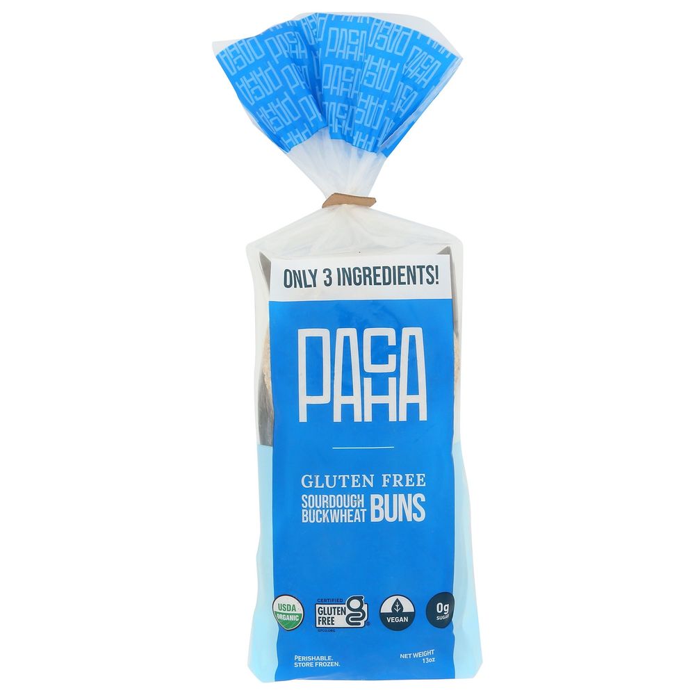 Live Pacha Buckwheat Buns Sourdough Bread, 18.2 Ounce -- 6 per case