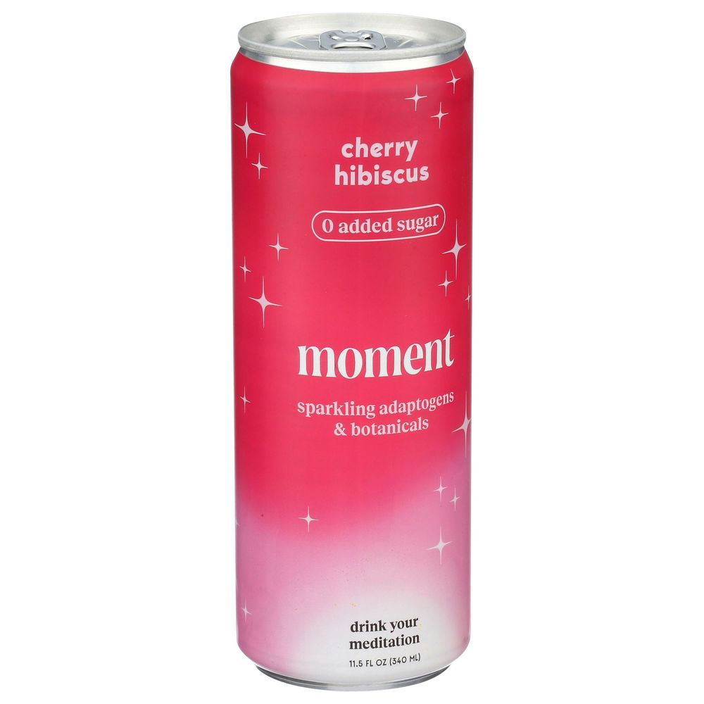 Moment Cherry Hibiscus Botanical Sparkling Water, 11.5 Fluid Ounce -- 12 Per Case