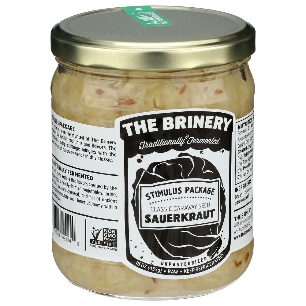 The Brinery Stimulus Package Sauerkraut, 16 Ounce -- 6 Per Case
