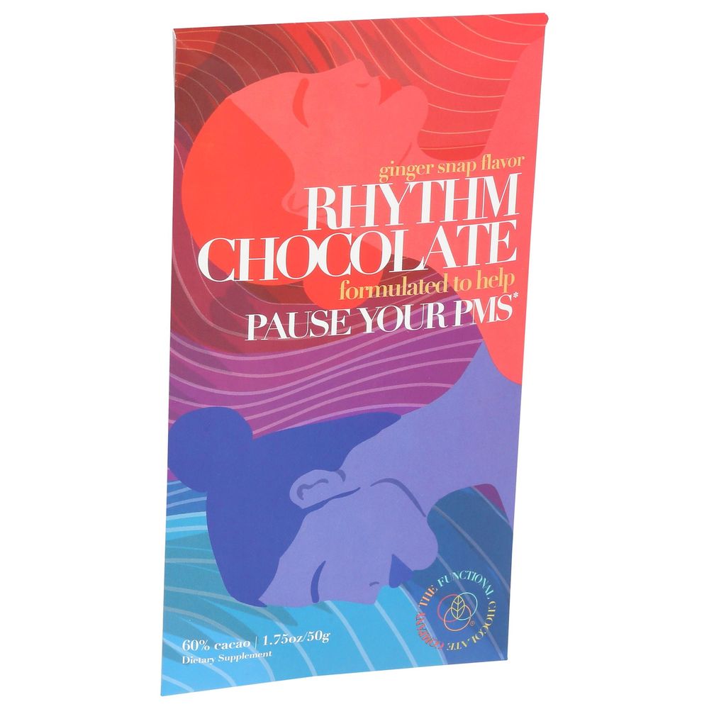 The Functional Chocolate Ginger Snap Rhythm Chocolate Bar, 1.75 Ounce -- 12 Per Case