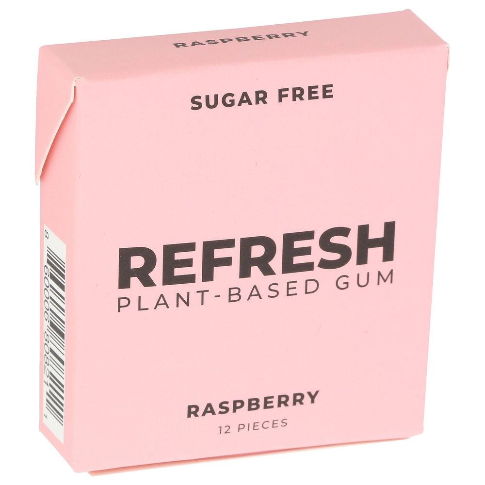 Refresh Plant Based Raspberry Gum, 12 Count -- 12 Per Case