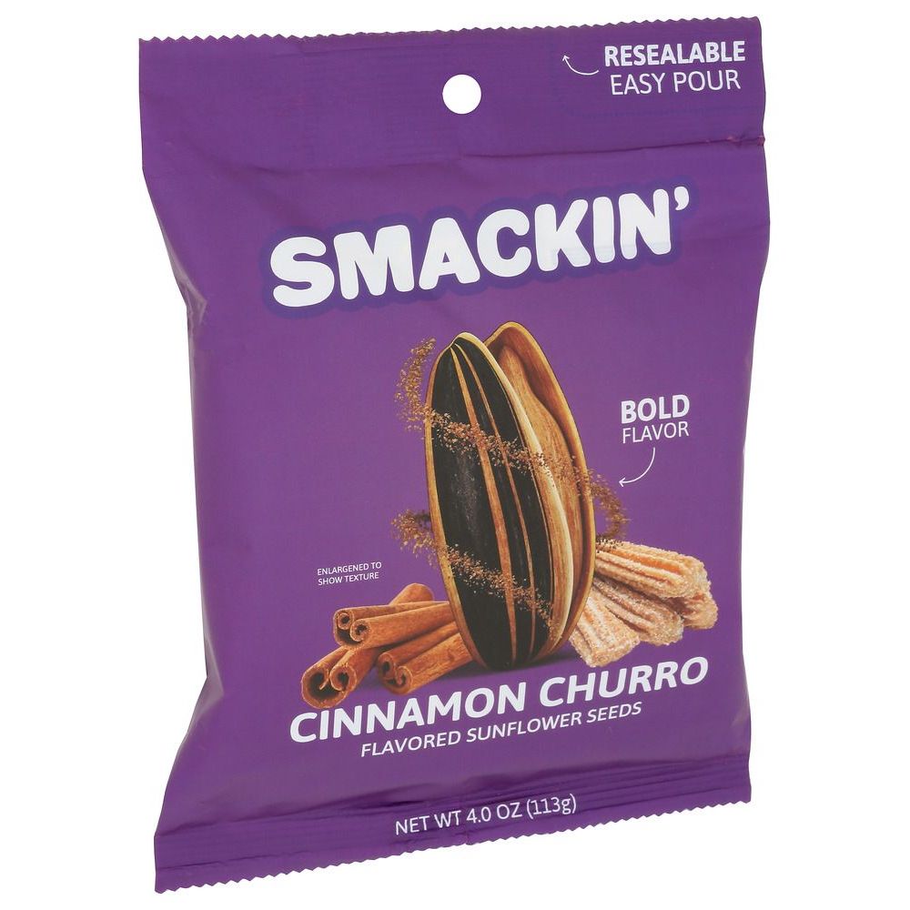 Smackin Cinnamon Churro Sunflower Seeds, 4 Ounce -- 12 Per Case