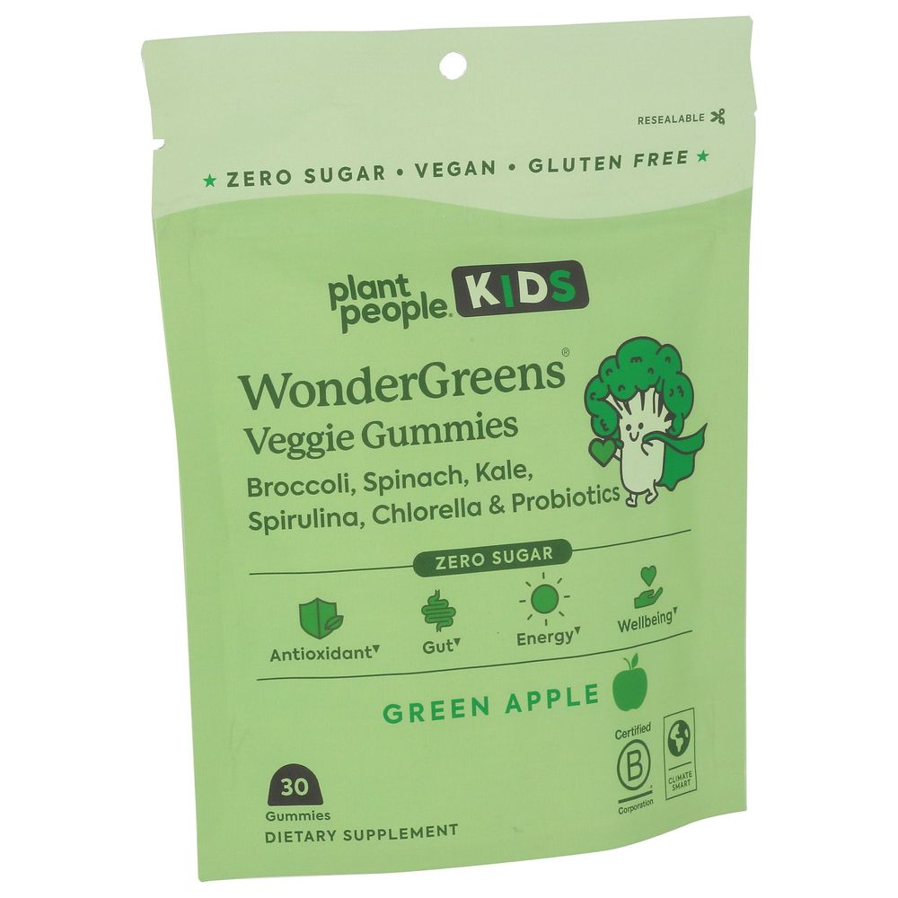Plant People Wondergreens Veggie Gummies, 30 Count