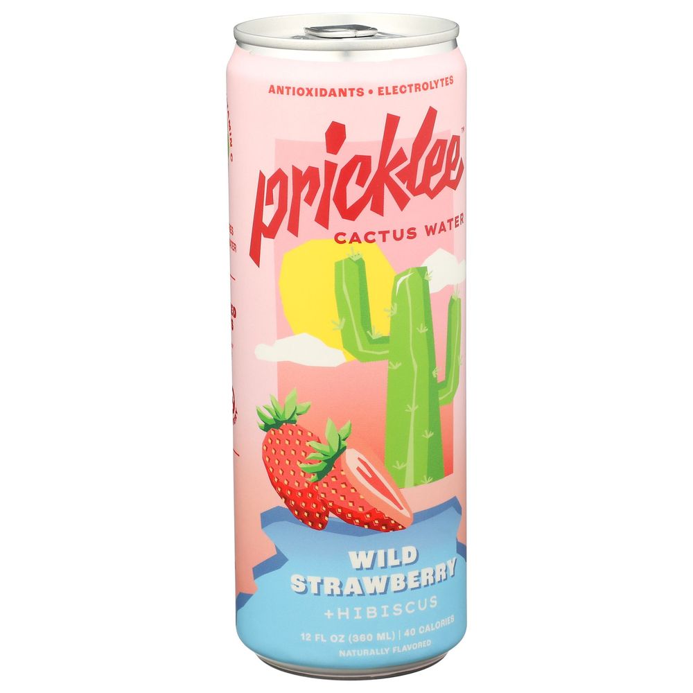 Pricklee Wild Strawberry Cactus Water, 12 Fluid Ounce -- 12 Per Case