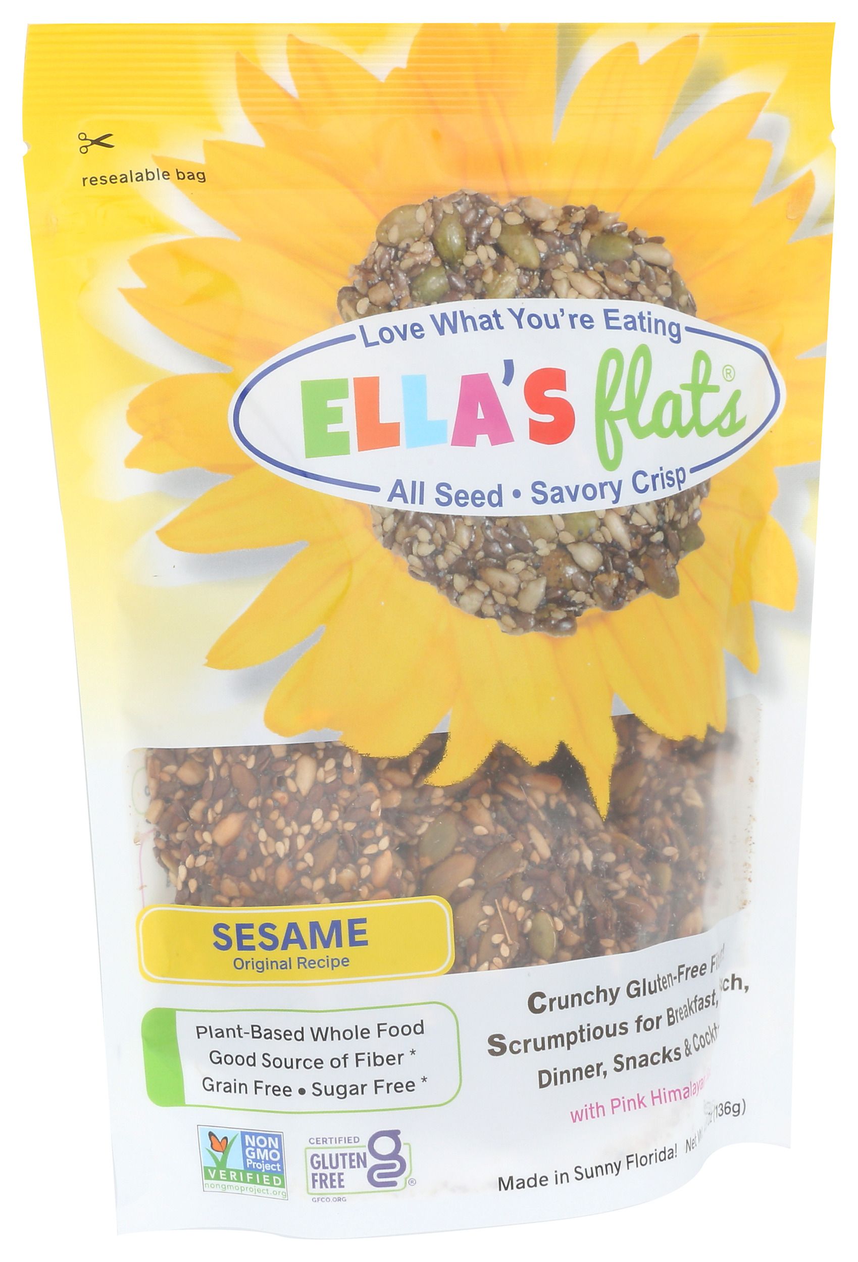 Ella's Flats Sesame Crackers, 4.8 Ounce -- 6 Per Case