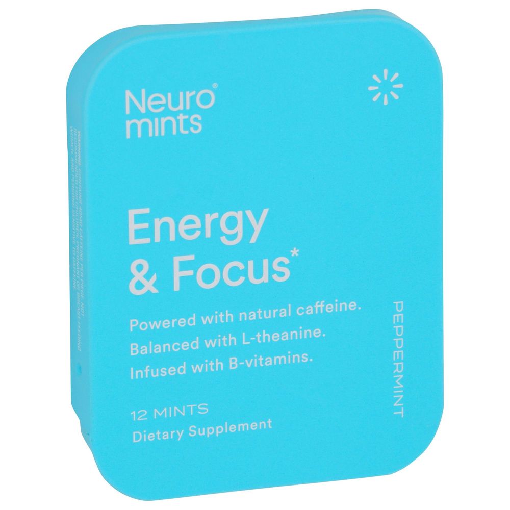 Neuromints Peppermint Flavor Energy And Focus Vitamin B12 Chewable Mints, 12 Count -- 12 Per Case