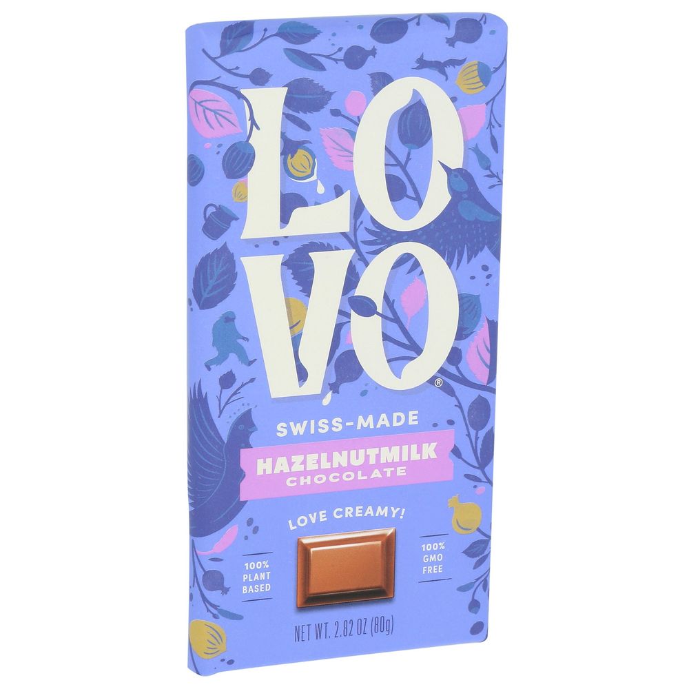 Lovo Hazelnutmilk Chocolate Bar, 2.82 Ounce -- 12 Per Case