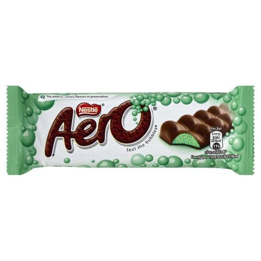 Aero Peppermint Chocolate Bar, 1.26 Ounce -- 12 Per Case