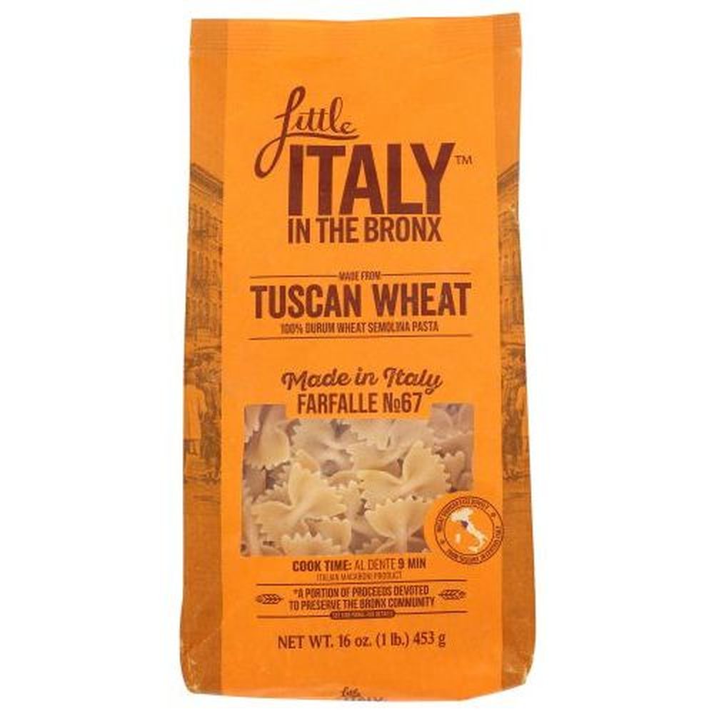 Little Italy In The Bronx Tuscan Wheat No 67 Farfalle Pasta, 16 Ounce -- 12 Per Case