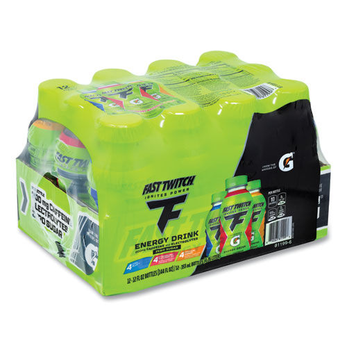 Fast Twitch Assorted Flavors Energy Drink, 12 Ounce Bottle -- 12 Per Case