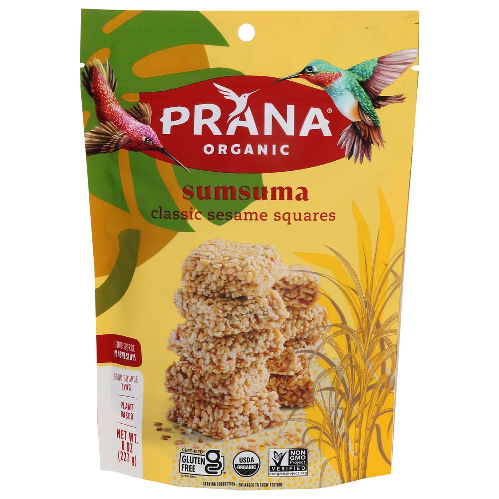 Prana Organic Sumsuma Sesame Squares, 8 Ounce -- 6 Per Case