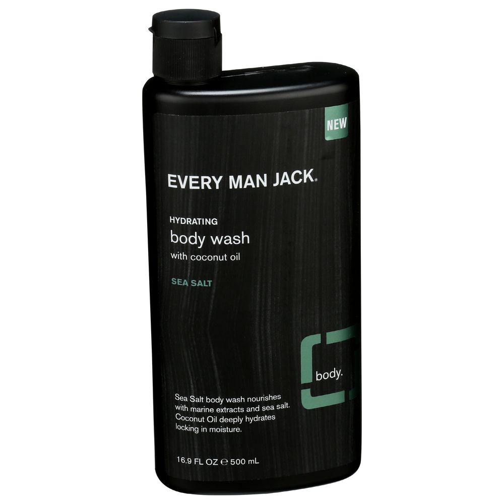 Every Man Jack Sea Salt Hydrating Body Wash, 16.9 Fluid Ounce