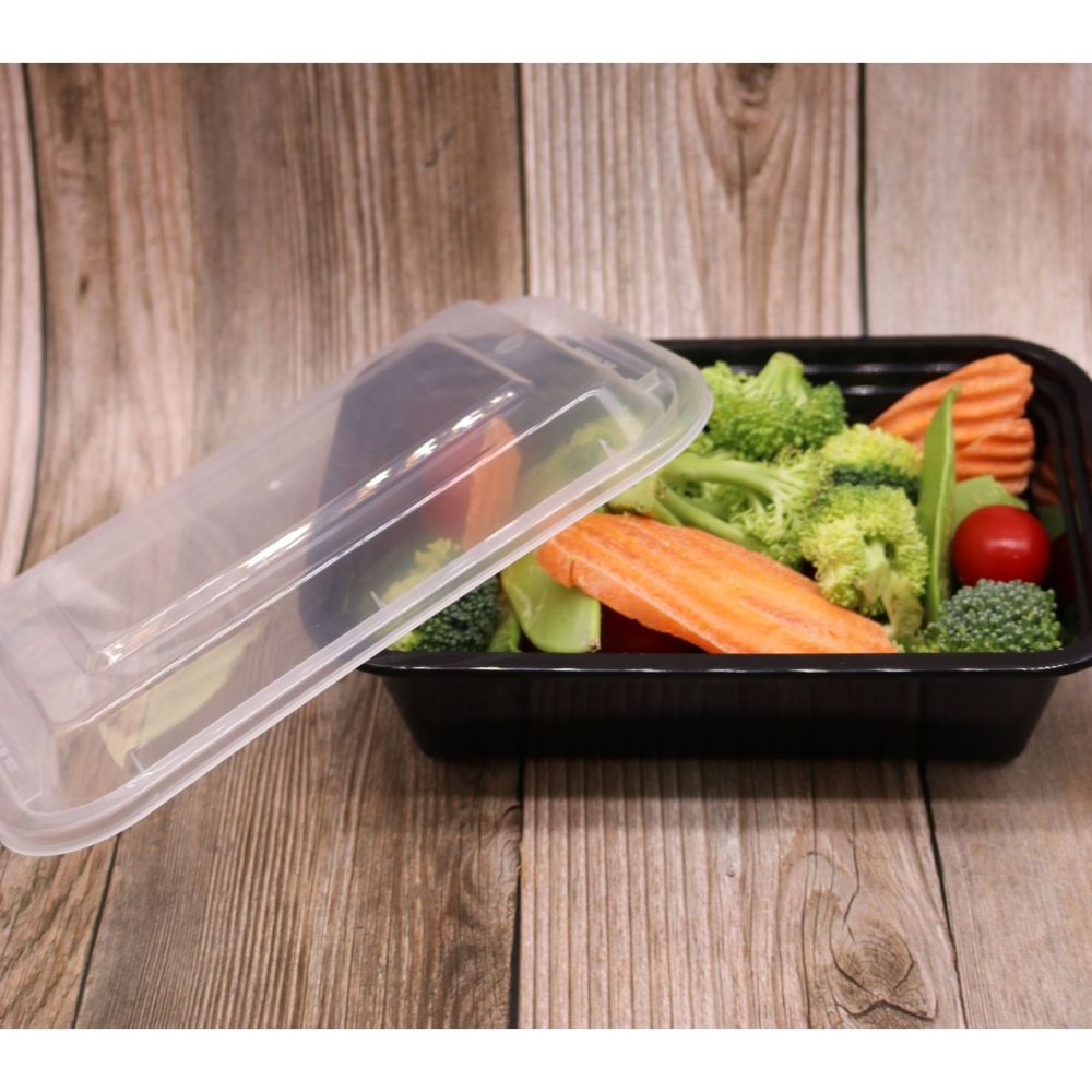Tripak Black Base Clear Lid Microwaveable Container, Combo Pack, 5 X 4 X 1.5 Inch -- 150 Per Case