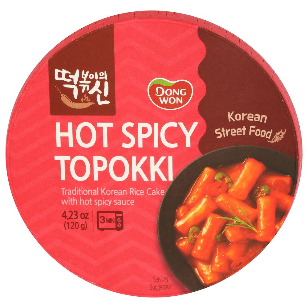 Dong Won Hot Spicy Topokki, 4.23 Ounce -- 8 Per Case