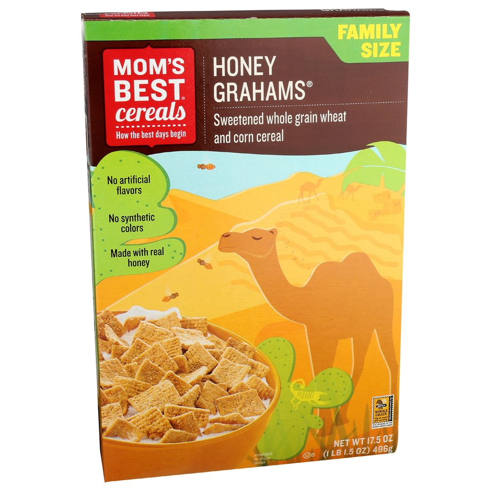 Mom's Best Honey Grahams Cereal, 17.5 Ounce -- 14 Per Case
