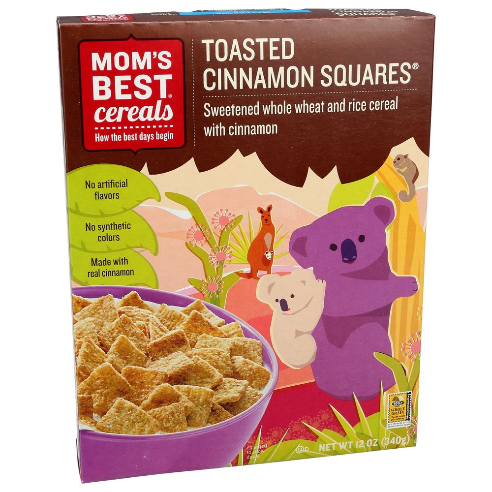 Mom's Best Cereals Toasted Cinnamon Squares, 12 Ounce -- 8 Per Case